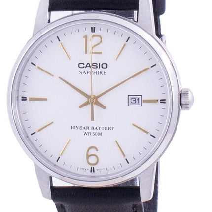Casio White Dial Leather Strap Quartz MTS-110L-7AV MTS110L-7AV Men's Watch