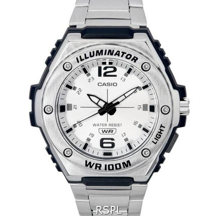 Casio Analog Silver Dial Quartz MWA-100HD-7A MWA100HD-7 100M Men's Watch
