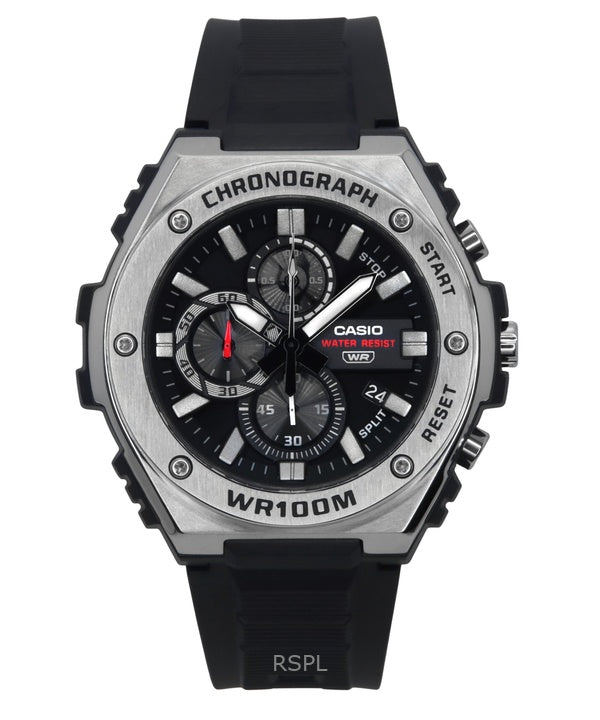 Casio Standard Analog Chronograph Resin Strap Black Dial Quartz