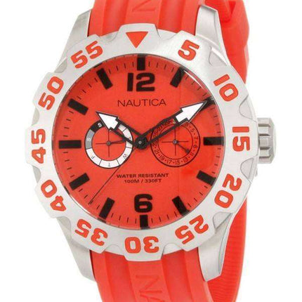 Nautica BFD 100 Red Dial N16602G Mens Watch