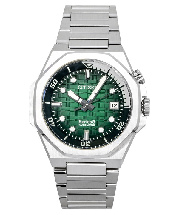 Citizen Series 8 Stainless Steel Green Dial Automatic Diver's NB6060-58X 200M Men's Watch