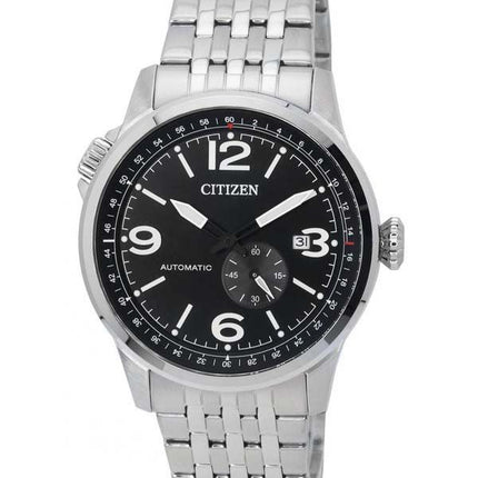Citizen Pilot Stainless Steel Black Dial Automatic NJ0140-84E 100M Men's Watch