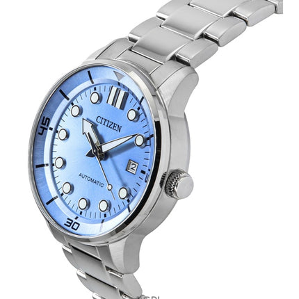 Citizen Stainless Steel Light Blue Dial Automatic NJ0191-83A 100M Men's Watch