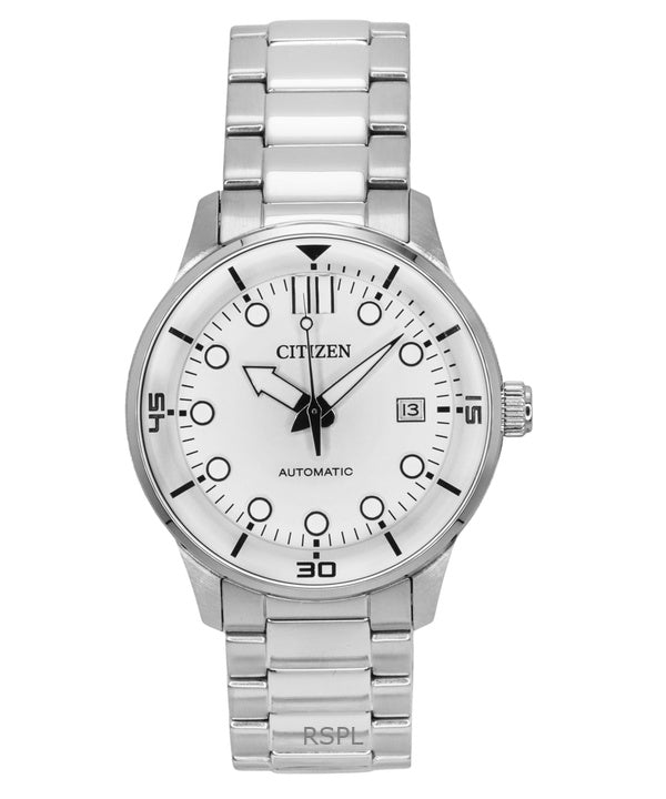Citizen Automatic Stainless Steel White Dial NJ0191-83L 100M Men's Watch