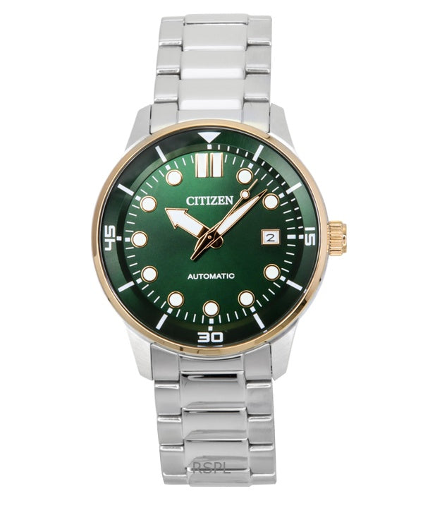 Citizen Stainless Steel Green Dial Automatic NJ0196-80X 100M Men's Watch