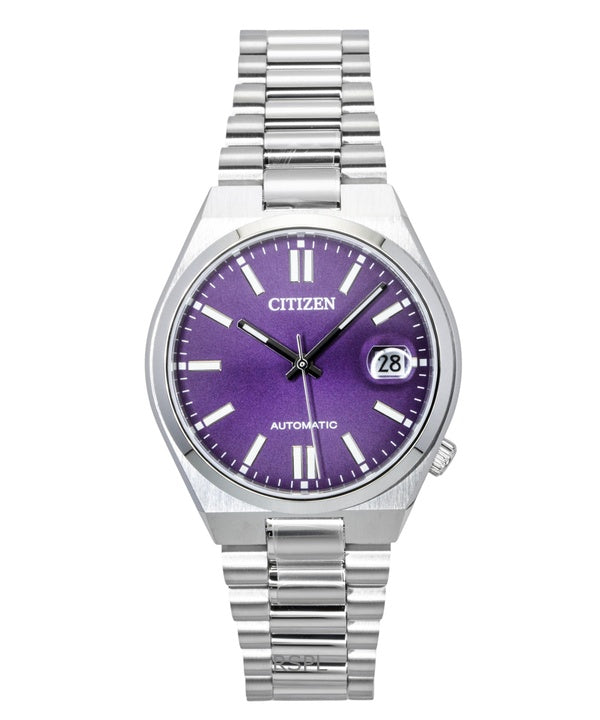 Citizen Tsuyosa Stainless Steel Sunray Purple Dial Automatic NJ0200-50W Men's Watch