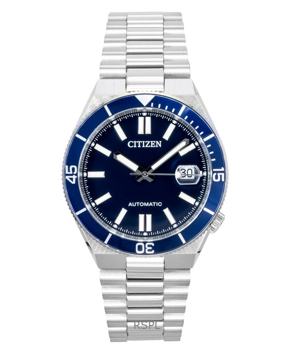 Citizen Stainless Steel Navy Blue Dial Automatic NJ0230-59L 100M Men's Watch