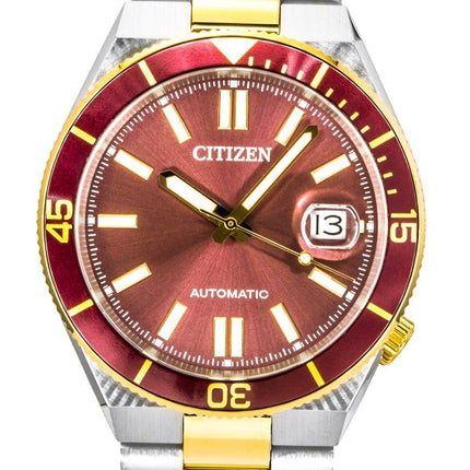 Citizen Tsuyosa Two Tone Stainless Steel Red Dial Automatic NJ0234-58X 100M Men's Watch