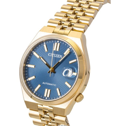 Citizen Tsuyosa 60 Rose Gold Tone Stainless Steel Blue Dial Automatic NK0023-57L 100M  Men's Watch