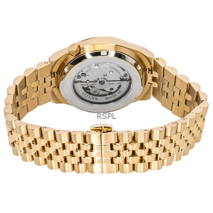 Citizen Tsuyosa 60 Rose Gold Tone Stainless Steel Blue Dial Automatic NK0023-57L 100M  Men's Watch