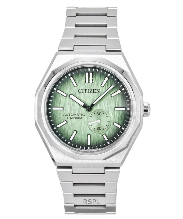 Citizen Zenshin 60 Super Titanium Green Dial Automatic NK5020-58X 100M Men's Watch