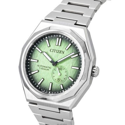Citizen Zenshin 60 Super Titanium Green Dial Automatic NK5020-58X 100M Men's Watch