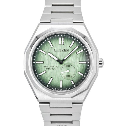 Citizen Zenshin 60 Super Titanium Green Dial Automatic NK5020-58X 100M Men's Watch
