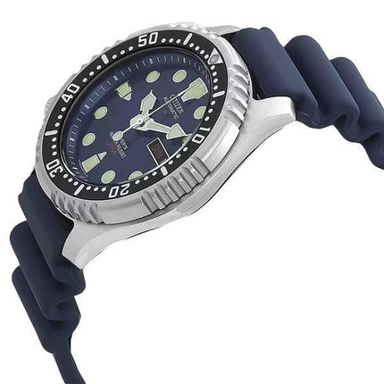 Citizen Promaster Rubber Strap Blue Dial Automatic Divers NY0040-17L 200M Mens Watch