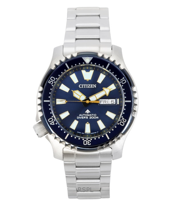 Citizen Promaster Stainless Steel Blue Dial Automatic Diver's NY0166-60L 200M Men's Watch