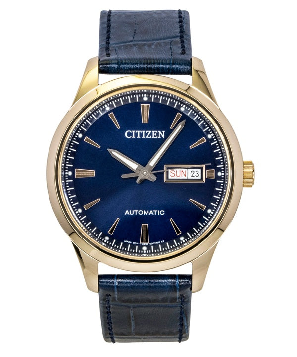 Citizen Tsuyosa Analog Leather Strap Blue Dial Automatic NY4063-01L Men's Watch