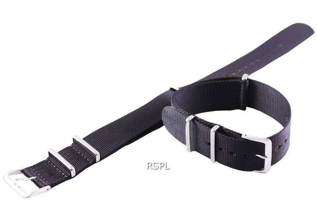 Ratio Black Nato Watch Strap 22mm