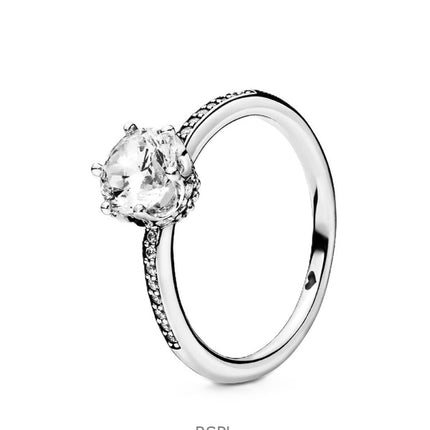 Pandora Sparkling Crown Solitaire Ring With Clear Cubic Zirconia P-198289CZ-54 For Women