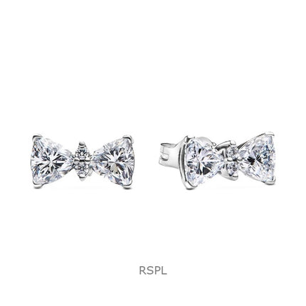 Pandora Sparkling Bow Stud Earring With Clear Cubic Zirconia P-293506C01 For Women