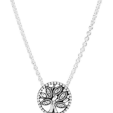 Pandora Sparkling Family Tree Necklace 397780CZ-45 For Women