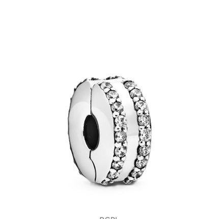 Pandora Sterling Silver Charm With Clear Cubic Zirconia P-798422C01 For Women
