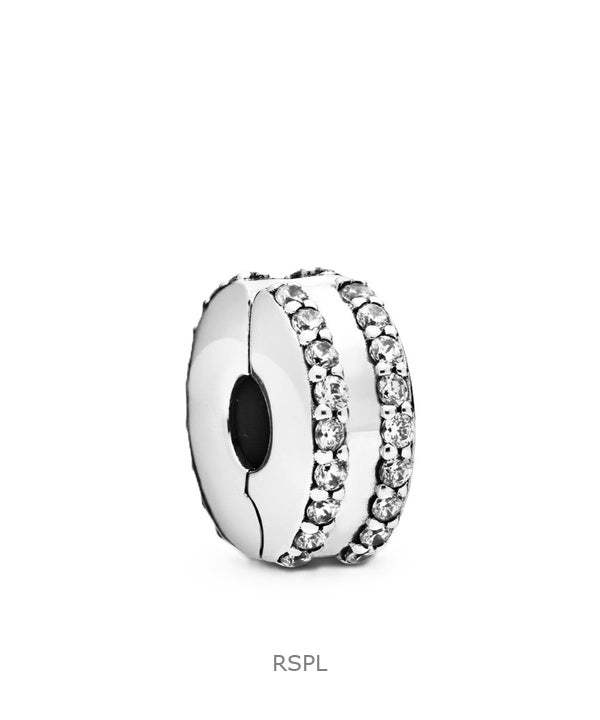 Pandora Sterling Silver Charm With Clear Cubic Zirconia P-798422C01 For Women