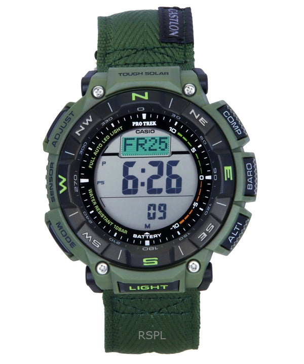 Casio Pro Trek Climber Line Digital Cloth Strap Solar PRG-340B-3 100M Men's Watch