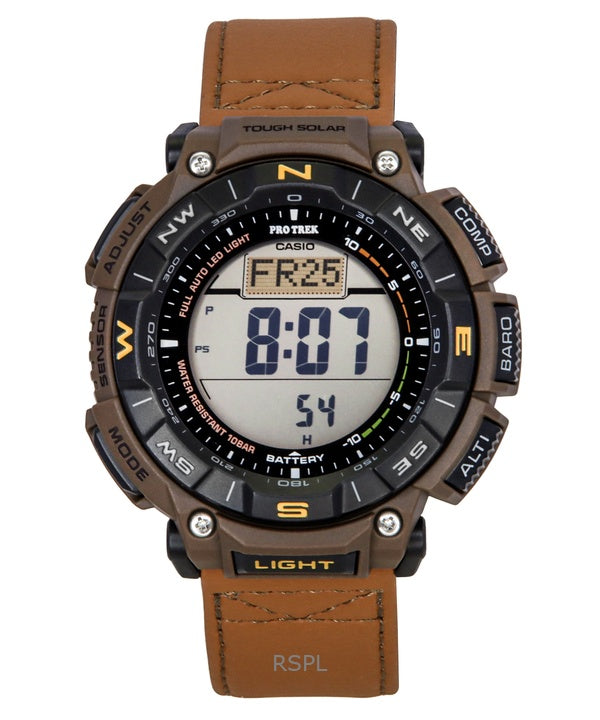 Casio Pro Trek Climber Line Digital Leather Strap Solar PRG-340L-5 100M Men's Watch