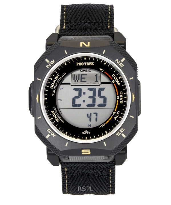 Casio Pro Trek Digital Fabric Strap Solar PRG-69B-1 100M Men's Watch