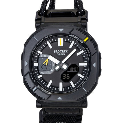 Casio Pro Trek Analog Digital Smartphone Link Fabric Strap Black Dial Solar PRJ-B001B-1 100M Men's Watch