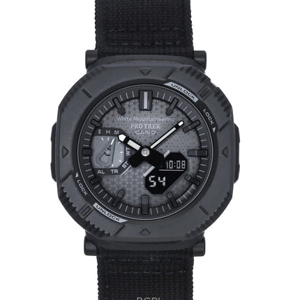 Casio Pro Trek Analog Digital White Mountaineering Black Dial Solar PRJ-B001WM-1 100M Men's Watch