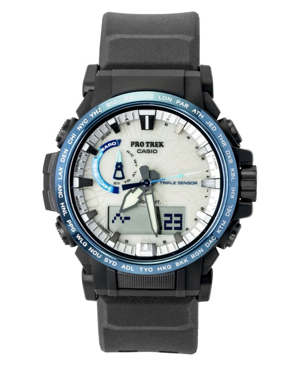 Casio Pro Trek Dragon Eye Analog Digital Radio Control White Dial Solar PRW-61D-2 100M Men's Watch