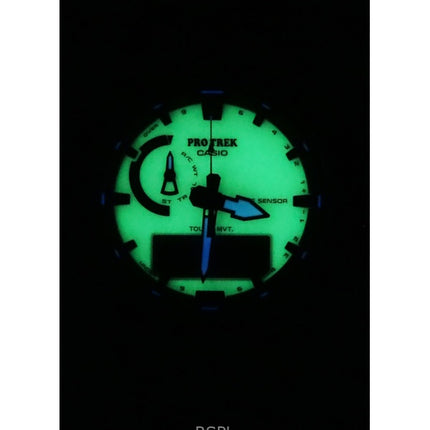 Casio Pro Trek Analog Digital Bio-Based Resin Strap White Dial Solar PRW-61LD-3 100M Men's Watch