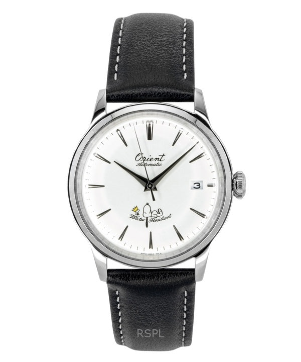 Orient Bambino Peanuts 75th Anniversary Limited Edition Leather Strap White Dial Automatic RA-AC0M16S Men's Watch