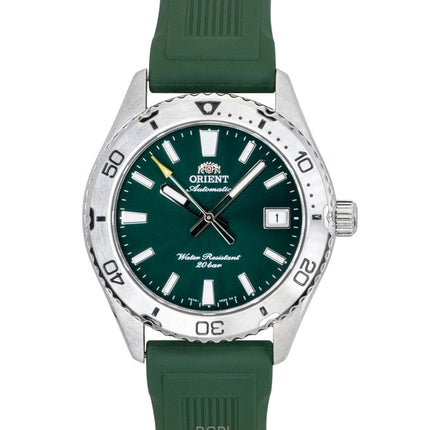 Orient Mako Silicone Strap Green Dial Automatic Diver's RA-AC0Q11E 200M Men's Watch