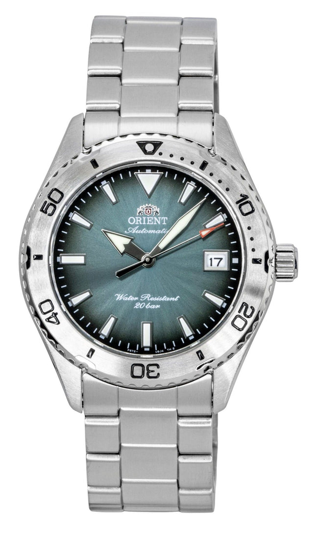 Orient Mako Sport Stainless Steel Green Dial Automatic Diver's RA-AC0Q13E 200M Men's Watch