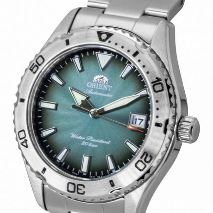 Orient Mako Sport Stainless Steel Green Dial Automatic Diver's RA-AC0Q13E 200M Men's Watch