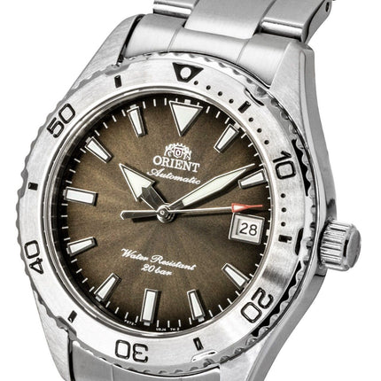 Orient Mako Sport Stainless Steel Brown Dial Automatic Diver's RA-AC0Q15Y 200M Men's Watch