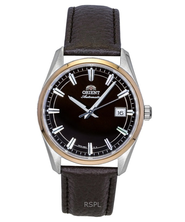 Orient Stretto Leather Strap Brown Dial Automatic RA-AC0R03Y Men's Watch