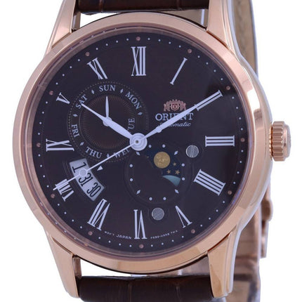 Orient Classic Sun & Moon Brown Dial Automatic RA-AK0009T10B Men's Watch