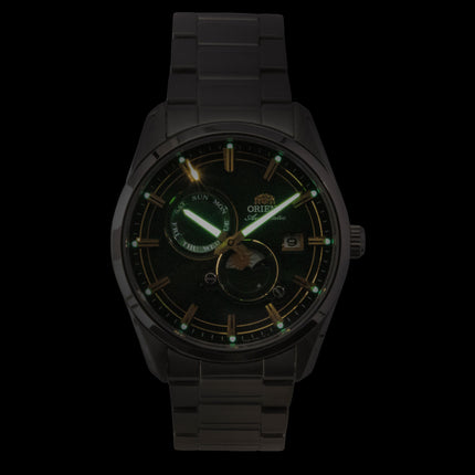Orient Contemporary Stretto Sun And Moon Phase Green Dial Automatic RA-AK0314E Men's Watch