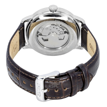 Orient Classic Sun and Moon Leather Strap Green Dial Automatic RA-AK0805E Men's Watch