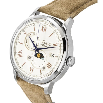 Orient Classic 75th Anniversary Limited Edition Sun and Moon White Dial Automatic RA-AK0808S Men's Watch