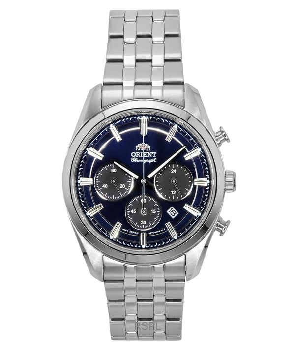 Orient Contemporary Chronograph Stainless Steel Navy Blue Dial Quartz RA-TX0303L Men's Watch