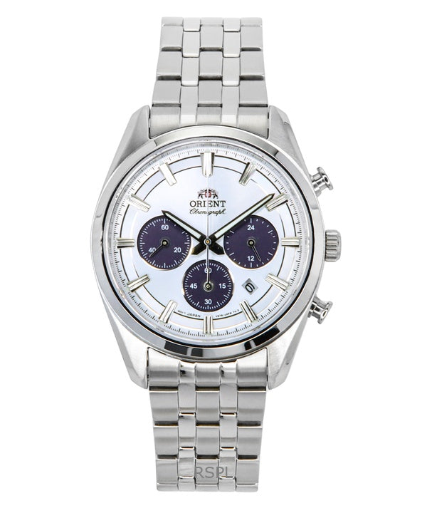 Orient Contemporary Chronograph Stainless Steel White Dial Quartz RA-TX0305S Men's Watch