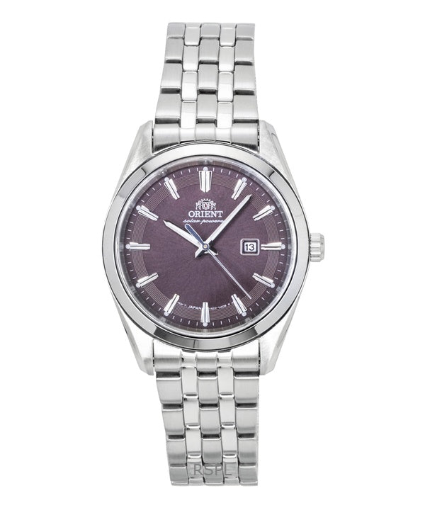 Orient Stretto Stainless Steel Brown Dial Solar RA-WG0603R Women's Watch