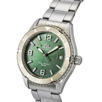 Orient Sport Stainless Steel Green Dial Solar Diver's RA-WJ0001E 200M Men's Watch