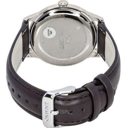 Orient Bambino Leather Strap Champagne Dial Solar RA-WK0003G Men's Watch