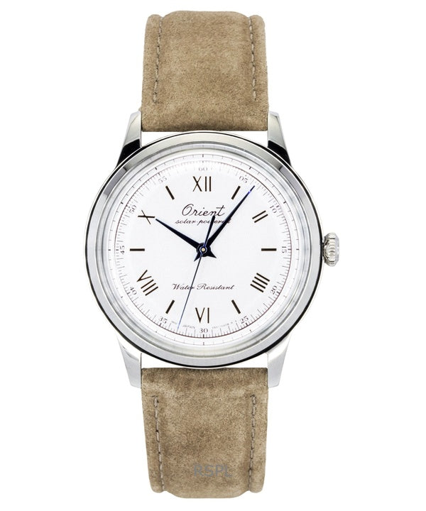 Orient Bambino 75th Anniversary Limited Edition White Dial Solar RA-WK0006S Men's Watch With Extra Strap