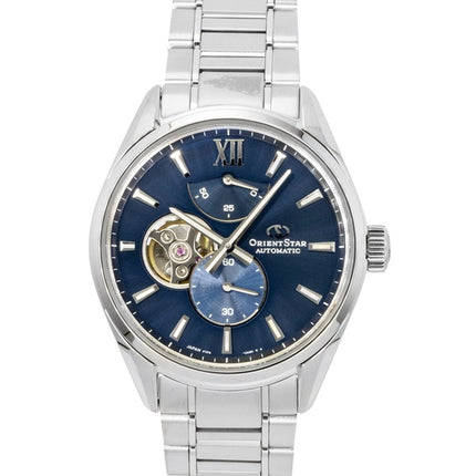 Orient Star Contemporary M34 F7 Stainless Steel Open Heart Blue Dial Automatic RE-BY0010L Men's Watch